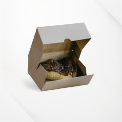 Boîtes pâtissières en kraft brun 14x12x5,5 cm par 50
