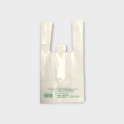 Sacs à bretelles réutilisables blanc 18+10x35 cm par 1500
