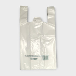 Sacs à bretelles réutilisables blanc 30+15x54 cm