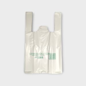 REUB2645 Sacs à bretelles réutilisables blancs 26+12x45 cm