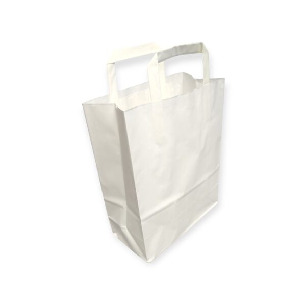 Sacs en papier kraft blanc 22+10x28 cm
