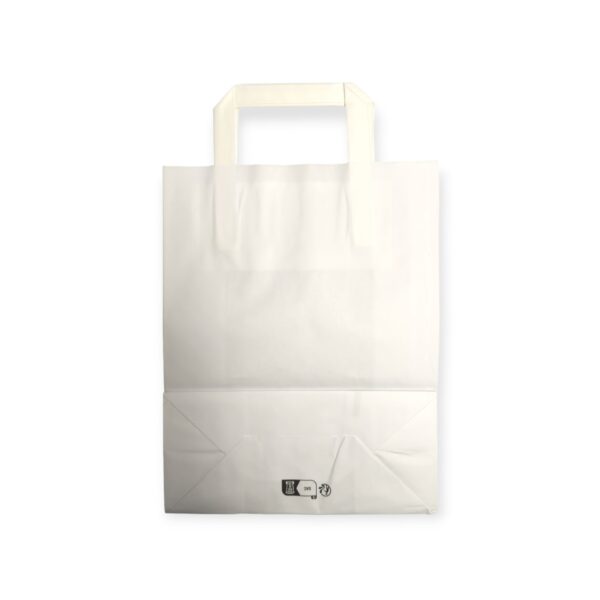 Sacs en papier kraft blanc 22+10x28 cm
