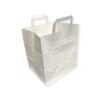 Sacs en kraft blanc à poignées plates 26x20x28 cm