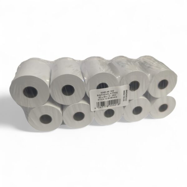 Bobines thermiques sans BPA 60x46x12 mm pour Balance – 48g/m² – Colis de 50 rouleaux