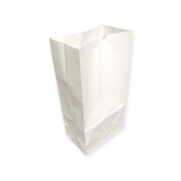Sac papier blanc à fond plat 18+11x34 cm