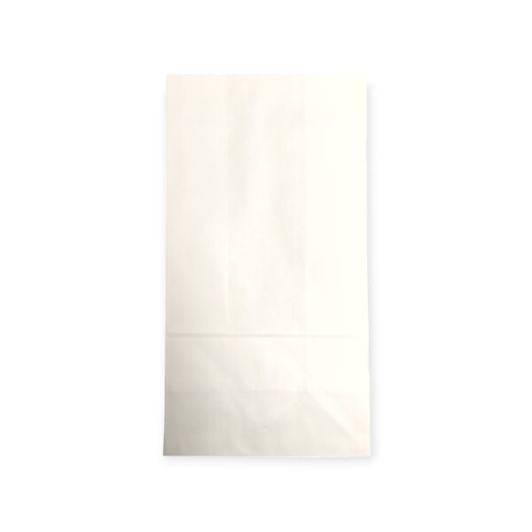 Sac papier blanc à fond plat 18+11x34 cm