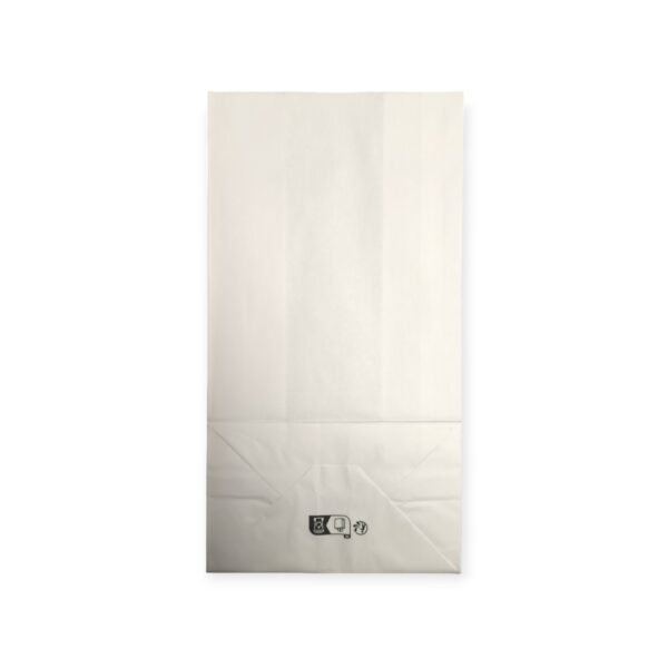 Sac papier blanc à fond plat 18+11x34 cm
